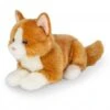 Hermann Teddy Knuffel Kat Rood Liggend 20 Cm