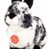 Hermann Teddy Knuffel Haas Zittend Zwart-Wit 22 Cm