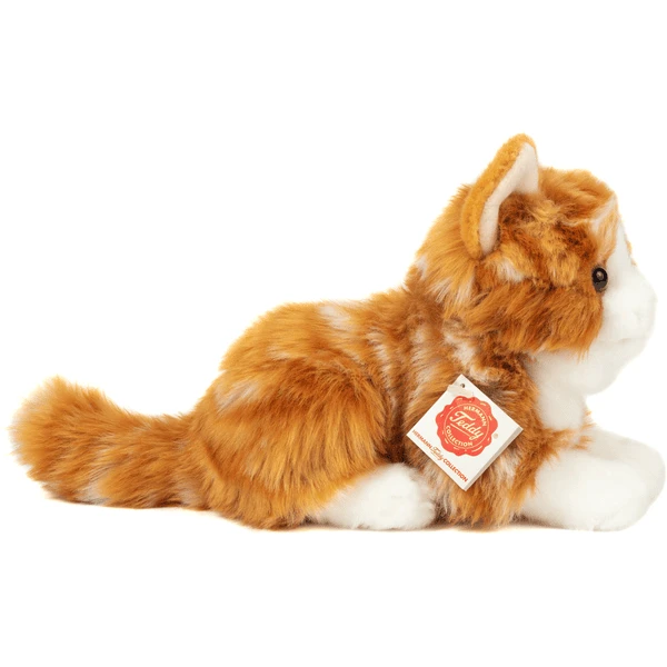 Teddy HERMANN ® Cat Lying Red Ge Tiger T, 20 Cm - Afbeelding 2