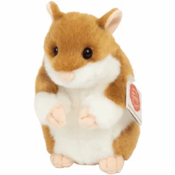 Teddy HERMANN ® Hamster Beige - Wit, 16 Cm