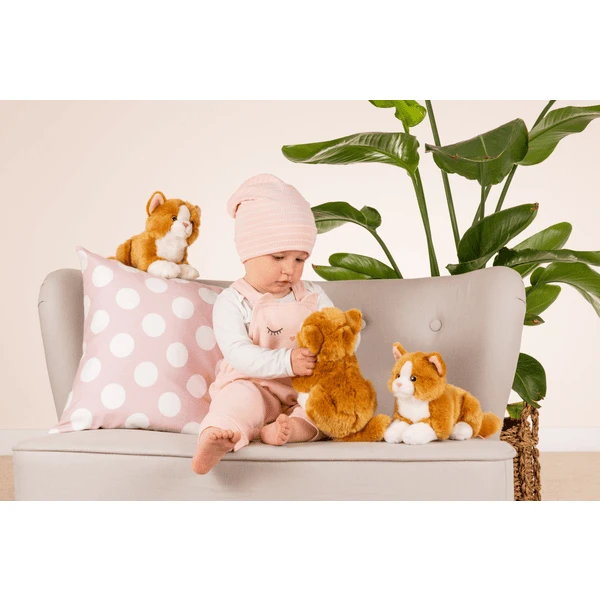 Teddy HERMANN® Katje Liggend Rood, 20 Cm - Afbeelding 4