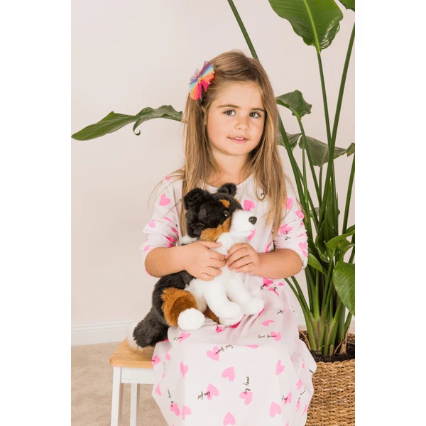 Teddy HERMANN ® Tri- Color Border Collie Zittend 30 Cm - Afbeelding 2